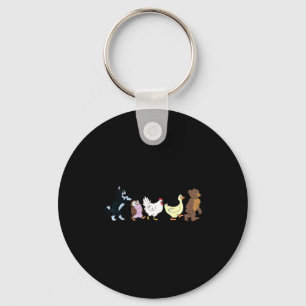 Funny Little Bear Birthday Graphic Y2k Bears Lover Keychain