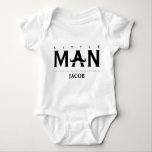 Funny Little Boy Custom Baby Bodysuit<br><div class="desc">Funny baby boy bodysuit. Add any babies name for a special gift.</div>