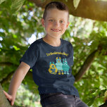 Funny Little Cartoon Monsters Boys Birthday T-Shirt<br><div class="desc">This graphic tee can be customized with your own slogan. It features cute illustrations of goofy cartoon monsters,  making it perfect for little boys.</div>
