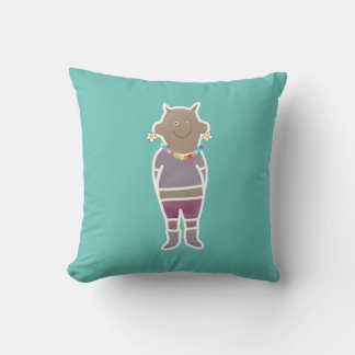 Funny little devil baby throw pillow