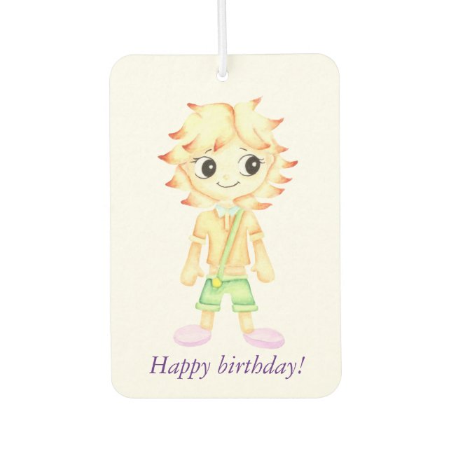 Funny little ginger boy air freshener (Front)