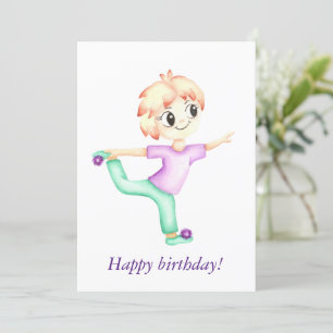 Funny little ginger boy sportsman