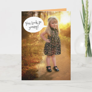 Funny Little Girl- You Look So Young From Far Away Card