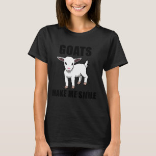 Funny Little Goat Smiling Cute Goat T-Shirt