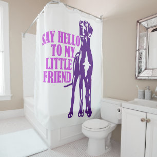 Funny Little Great Dane Shower Curtain