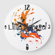 Funny Little Mongrel Round Clock