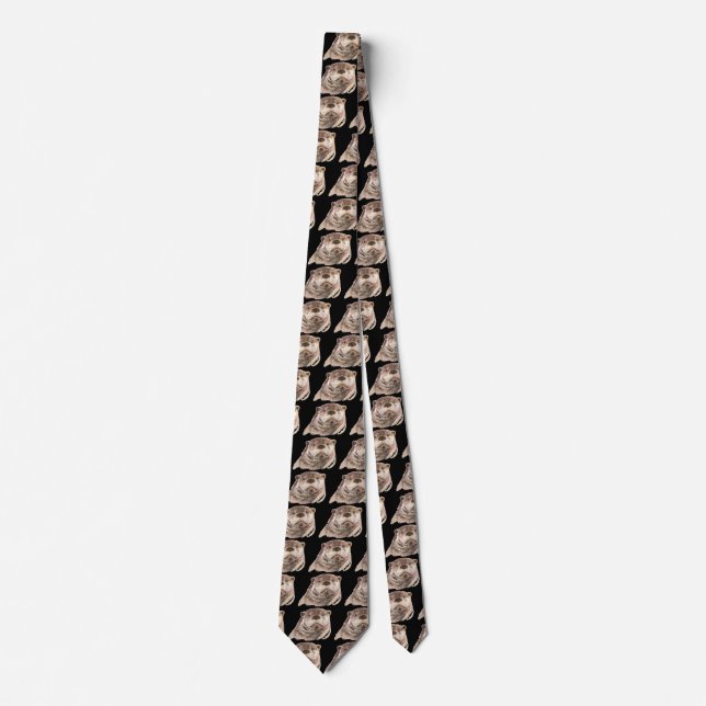 Funny Little Otter, Cute Animal Nature Tie (Front)