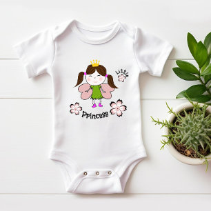 Funny little princess baby bodysuit