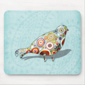 Funny Little Whimsical  Bird Mouse Pad