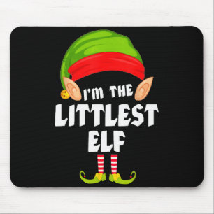 Funny Littlest Elf Matching Family Group Pj Christ Mouse Pad