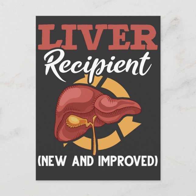 Funny Liver Transplant Recipient Surgery Get Well Postcard (Front)