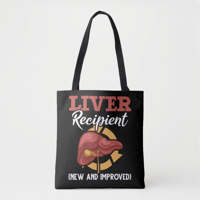 Funny Liver Transplant Recipient Surgery Get Well Tote Bag (Front)
