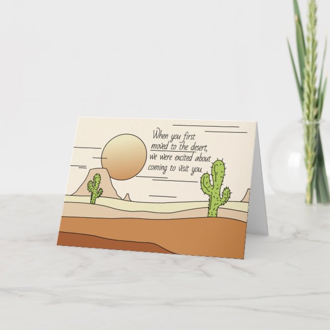 Funny Lives In The Desert Thinking of You Miss You Card (Front)