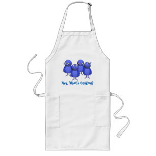 Funny Living Blue Birds Cooking BBQ Apron