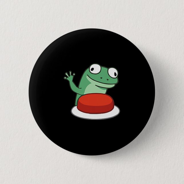 Funny Lizard Button Meme  (Front)
