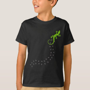 Funny Lizard Climbing Foot Tracks Reptile Lover T-Shirt