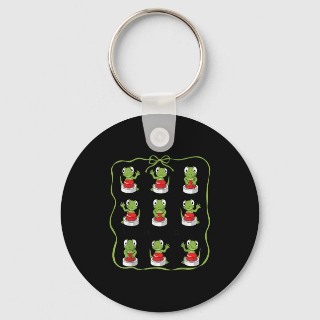 Funny Lizard Lizard Lizard Animal Button Meme  Keychain (Front)