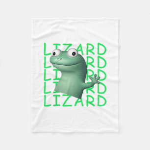 Funny Lizard Lizard Lizard Meme Viral Trending For Fleece Blanket