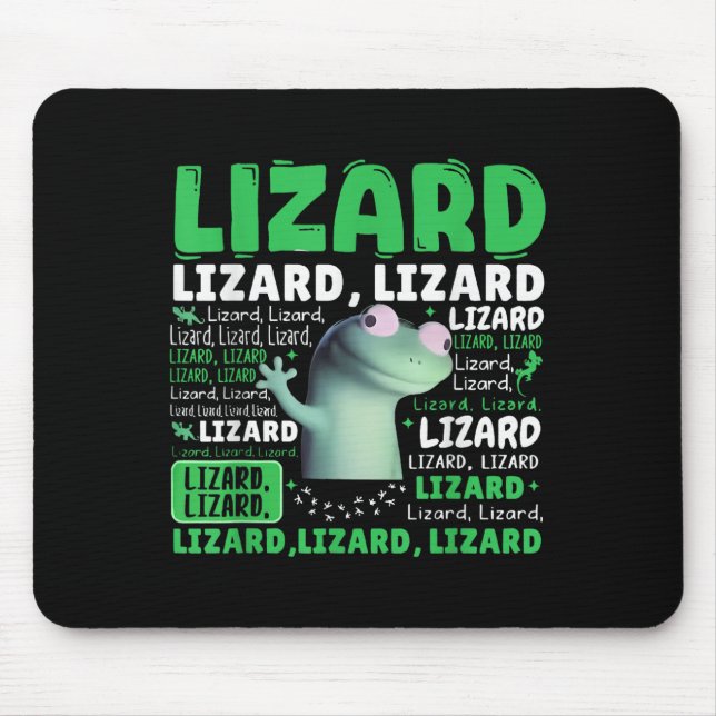 Funny Lizard Meme Animal Women Men _3  Mouse Pad (Front)