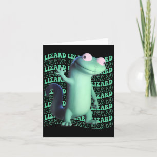 Funny Lizard Meme Animal Women Men _4  Card