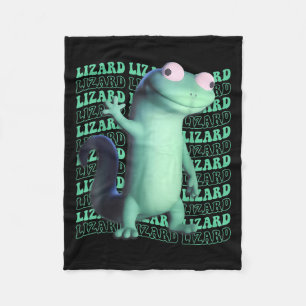 Funny Lizard Meme Animal Women Men _4 Fleece Blanket