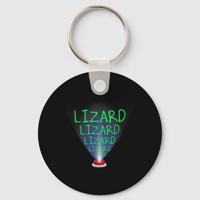 Funny Lizard Trending Meme  Keychain (Front)