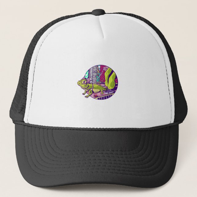 Funny Lizard  Trucker Hat (Front)