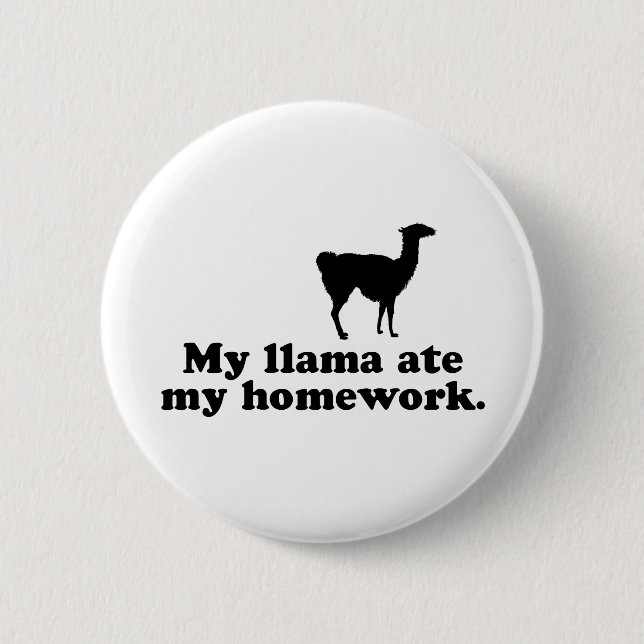 Funny Llama 2 Inch Round Button (Front)