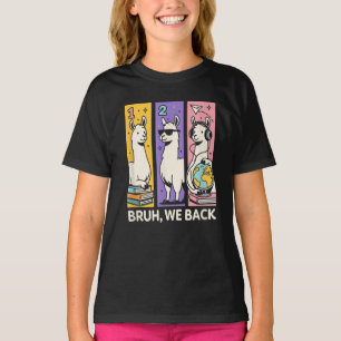 Funny Llama Back to School Elementary Kids T-Shirt
