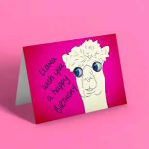 Funny Llama Birthday  Card
