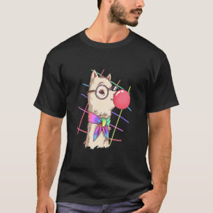 Funny Llama Bubble Gum Alpaca Llamas Kids Girls W T-Shirt