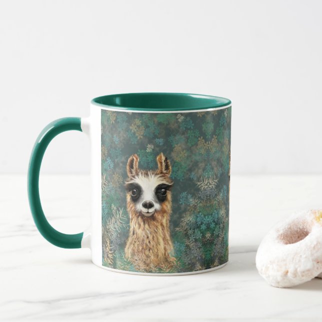 Funny Llama Coffee Mug (With Donut)