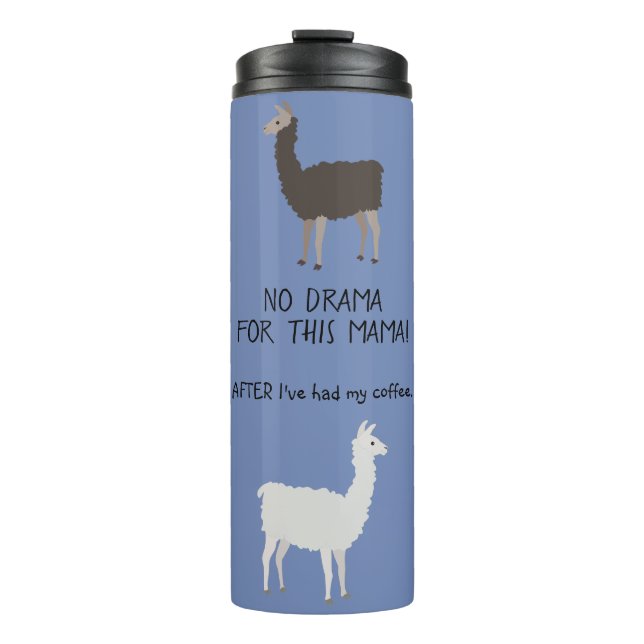 Funny Llama Coffee Thermal Tumbler (Front)