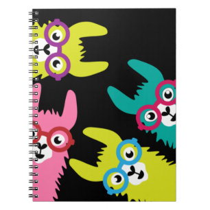 Funny Llama Colourful Camelid Notebook
