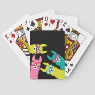 Funny Llama Colourful Camelid  Playing Cards