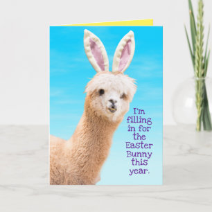 Funny Llama Easter Bunny- Llama Tell You Card