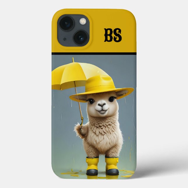 Funny Llama in Rain Boots – Beach Humour Case-Mate iPhone Case (Back)
