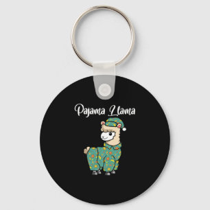 Funny llama pajama llama bed time pyjama alpaca keychain