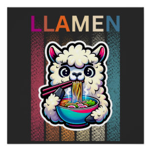 Funny Llama T-Shirt   Gifts For Her   Cute Llama Poster