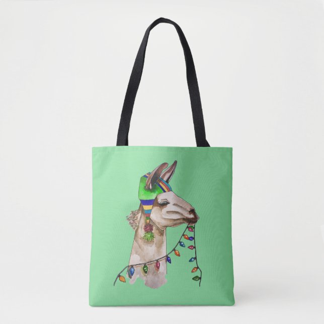 funny llama tote bag (Front)