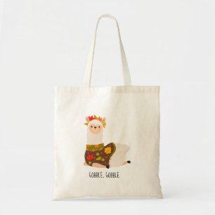 Funny Llama Turkey Thanksgiving  Tote Bag