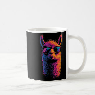 Funny Llama With Sunglasses Colourful No Drama Ani Coffee Mug