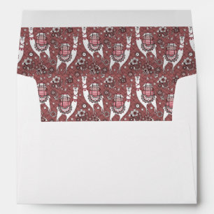 Funny Llamas Pattern Envelope