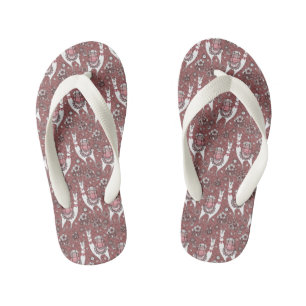 Funny Llamas Pattern Kid's Flip Flops