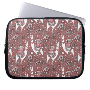 Funny Llamas Pattern Laptop Sleeve