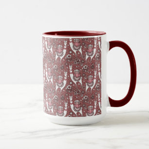 Funny Llamas Pattern Mug