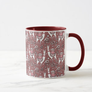 Funny Llamas Pattern Mug