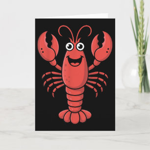 Funny Lobster Art For Men Women Kids Toddlers Lobs Card