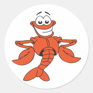 Funny Lobster Classic Round Sticker