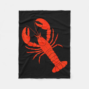 Funny Lobster Design For Men Women Kids Animal Lob Fleece Blanket
